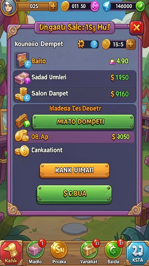 Tampilan hadiah yang menggiurkan dan penuh warna.