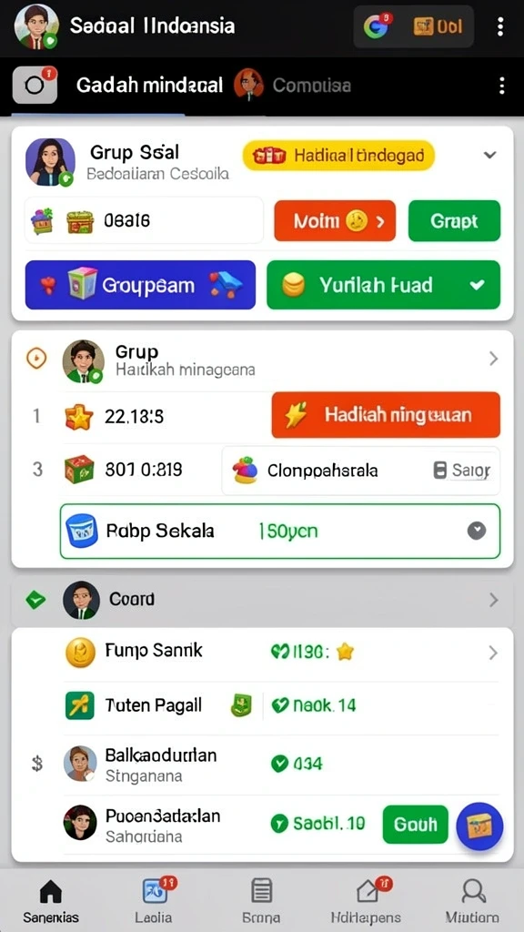 Fitur interaktif yang memungkinkan bermain bersama teman.