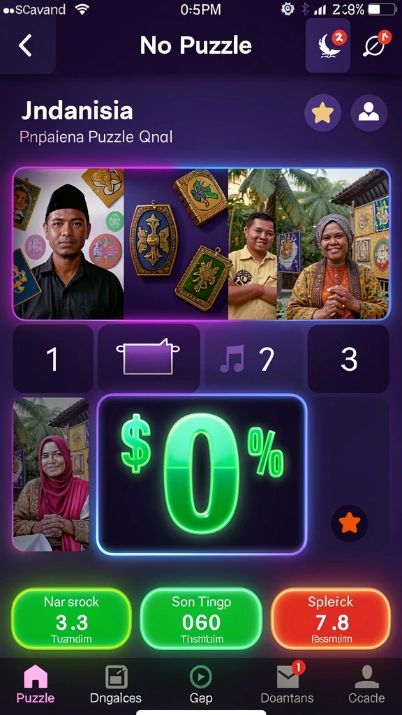 Tantangan seru di setiap level permainan.