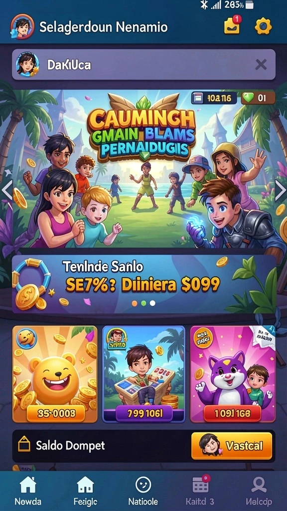 Tampilan awal yang menarik dan mudah dinavigasi.
