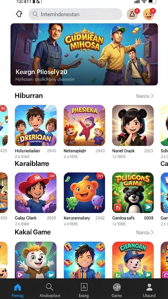 Tampilan karakter yang dapat disesuaikan sesuai keinginan.