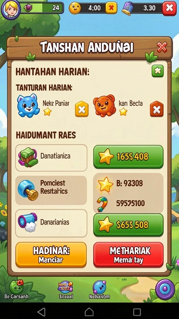 Screenshot menampilkan antarmuka pengguna yang ramah dan menarik.