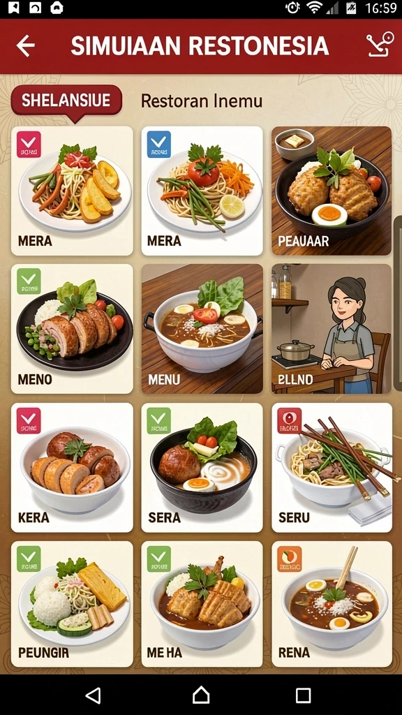 Antarmuka pengguna yang sederhana dan menarik.