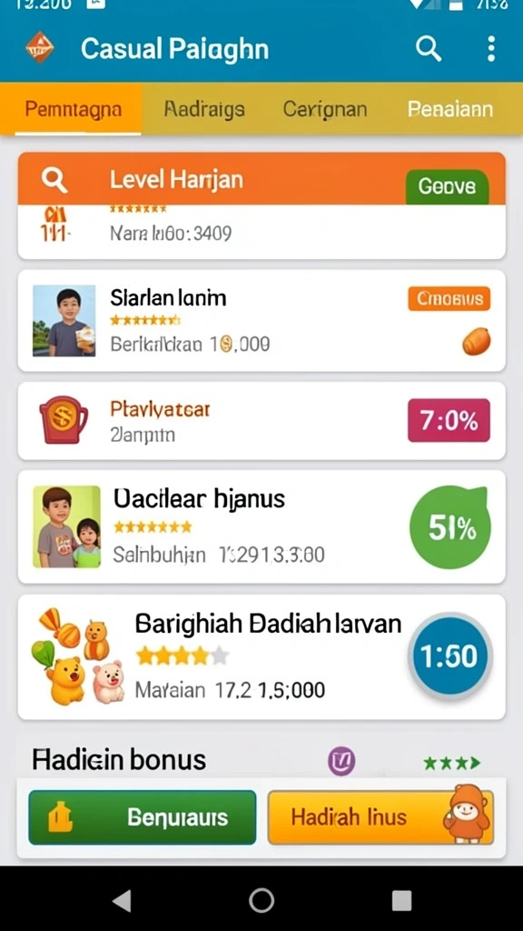 Berbagai jenis permainan untuk meningkatkan keterampilan Anda.