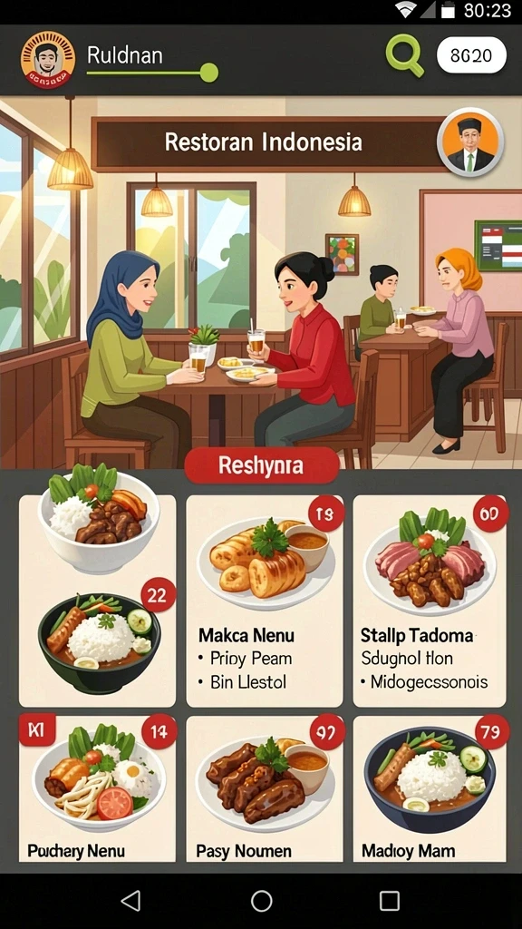 Screenshot permainan menampilkan karakter utama dalam aksi.